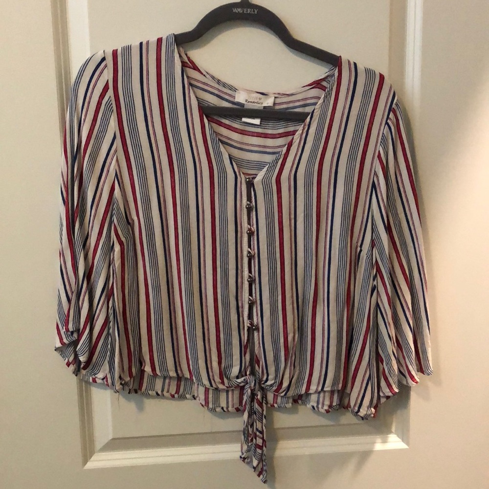 Red White and Blue Crop Top